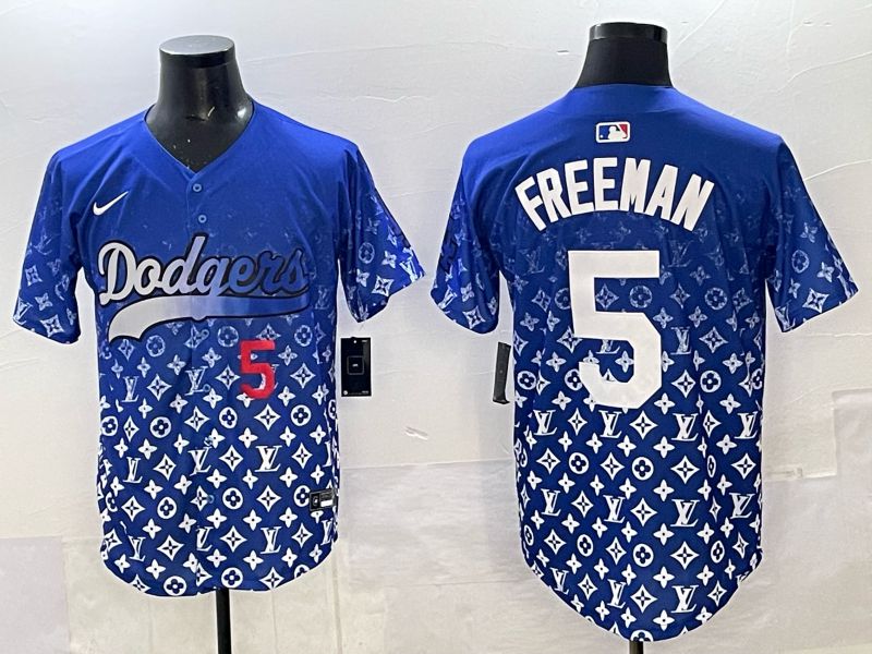 Men Los Angeles Dodgers #5 Freeman Blue Nike 2025 MLB jersey 02->los angeles dodgers->MLB Jersey